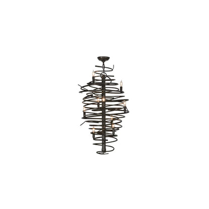 Cyclone 9 Light 21" Wide Taper Candle Style Chandelier