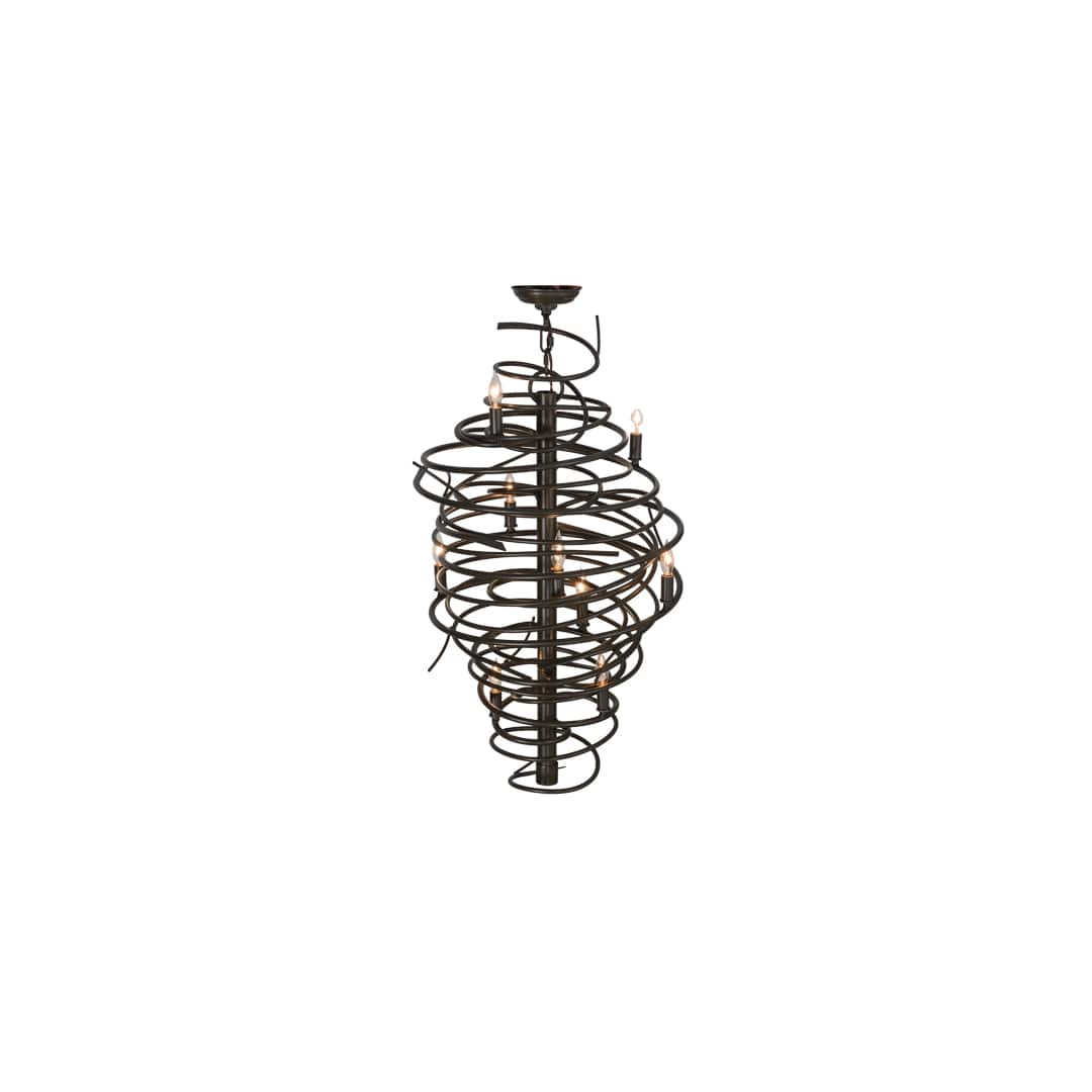 Cyclone 9 Light 21" Wide Taper Candle Style Chandelier