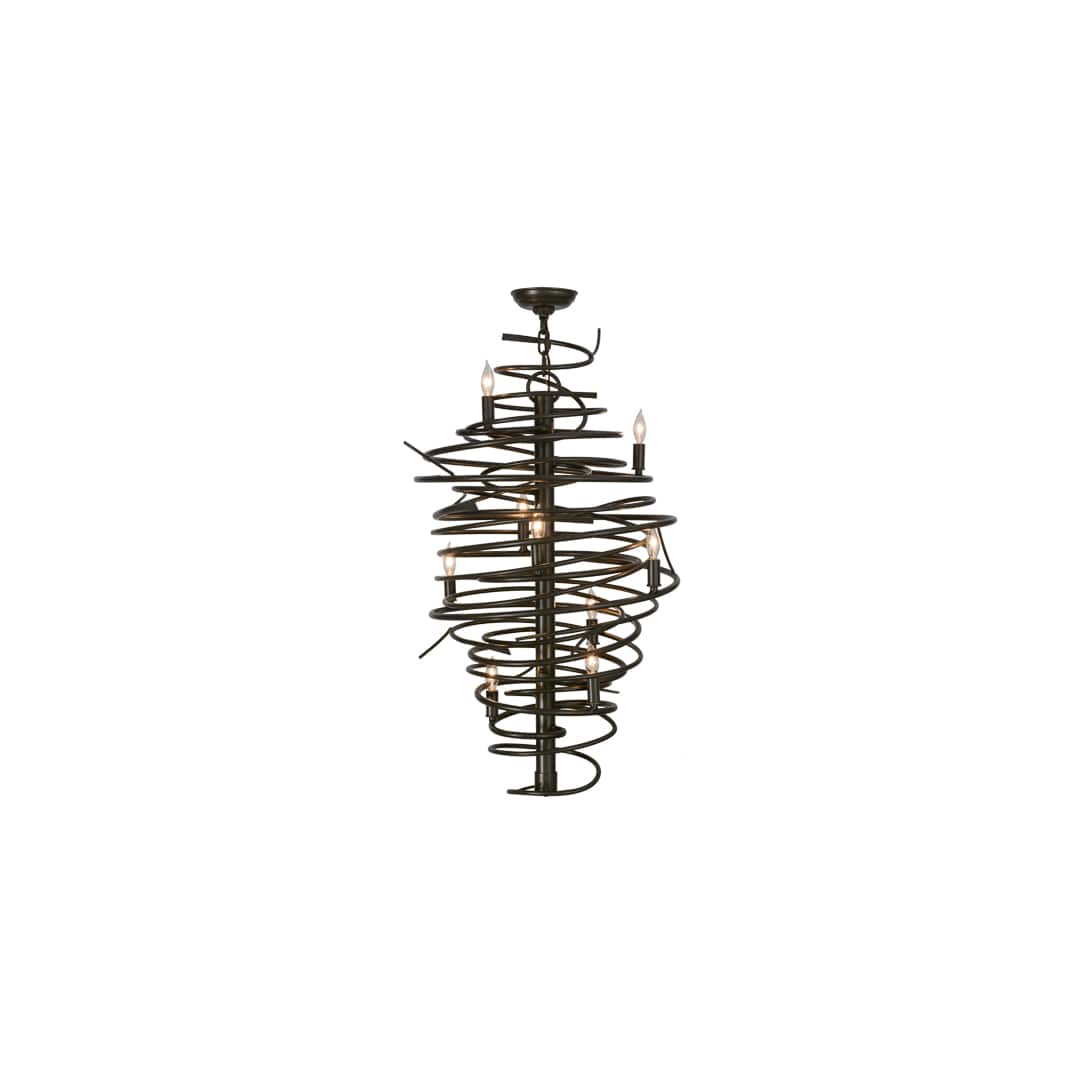 Cyclone 9 Light 21" Wide Taper Candle Style Chandelier