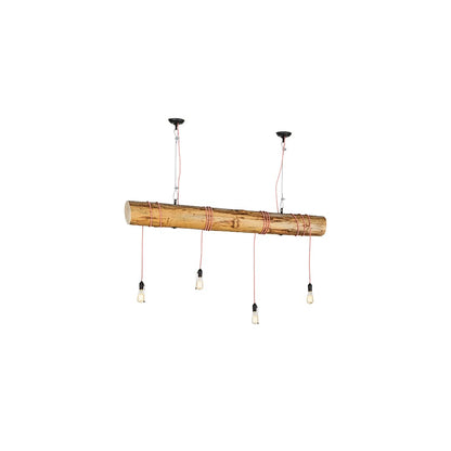 Hounds Tooth 4 Light 7" Wide Abstract Linear Pendant