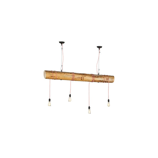 Hounds Tooth 4 Light 7" Wide Abstract Linear Pendant