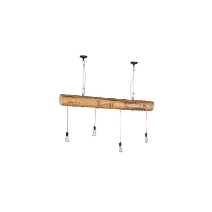 Hounds Tooth 4 Light 7" Wide Abstract Linear Pendant