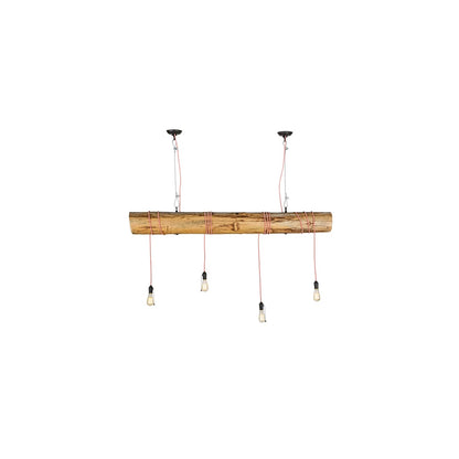 Hounds Tooth 4 Light 7" Wide Abstract Linear Pendant