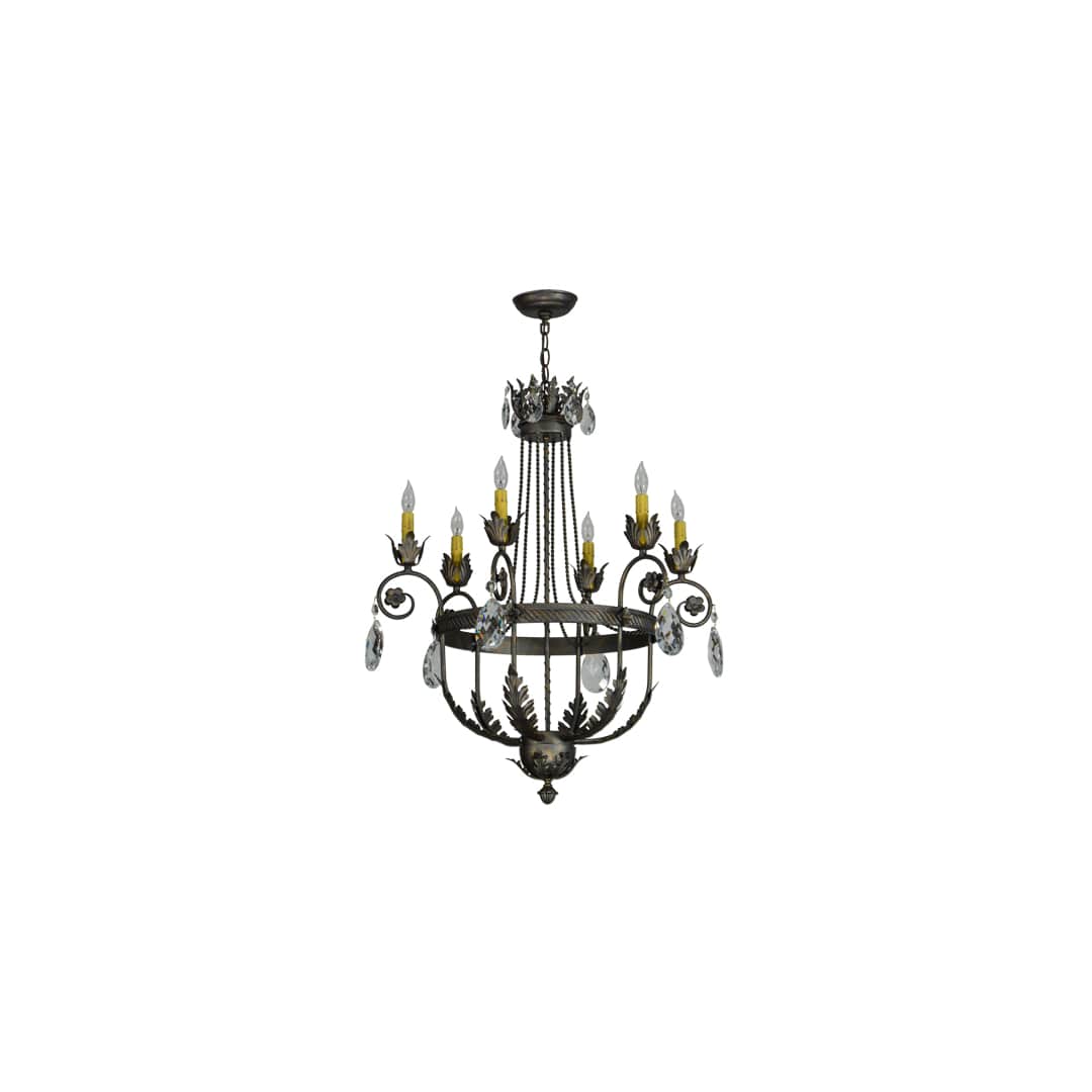 Antonia 6 Light 26" Wide Crystal Candle Style Chandelier