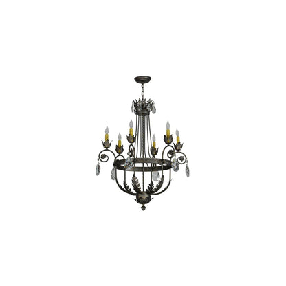Antonia 6 Light 26" Wide Crystal Candle Style Chandelier