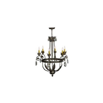 Antonia 6 Light 26" Wide Crystal Candle Style Chandelier