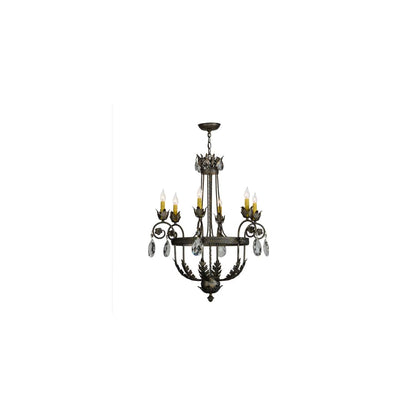 Antonia 6 Light 26" Wide Crystal Candle Style Chandelier