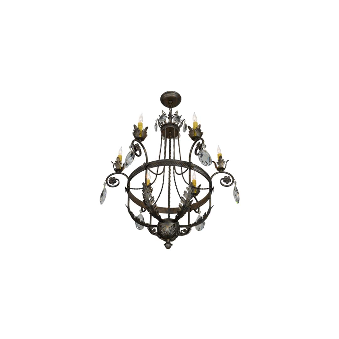 Antonia 6 Light 26" Wide Crystal Candle Style Chandelier