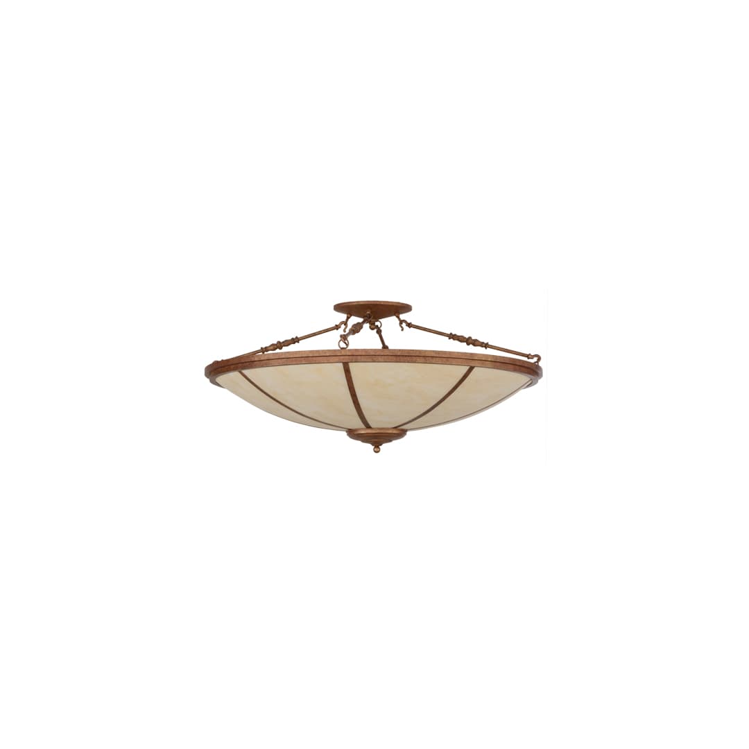 Commerce 4 Light 45" Wide Semi-Flush Bowl Ceiling Fixture - Autumn Leaf Finish