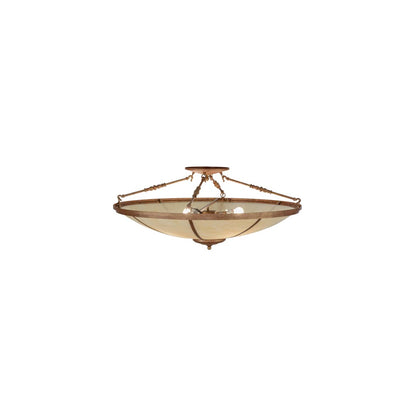 Commerce 4 Light 45" Wide Semi-Flush Bowl Ceiling Fixture - Autumn Leaf Finish