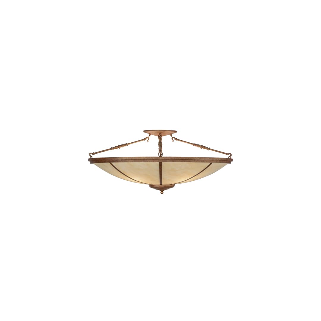 Commerce 4 Light 45" Wide Semi-Flush Bowl Ceiling Fixture - Autumn Leaf Finish