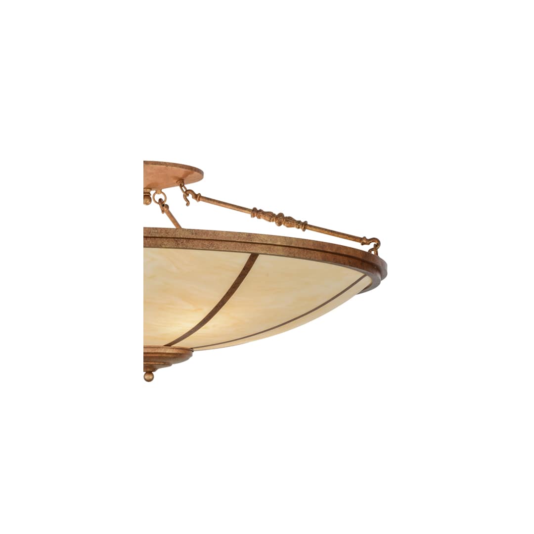 Commerce 4 Light 45" Wide Semi-Flush Bowl Ceiling Fixture - Autumn Leaf Finish
