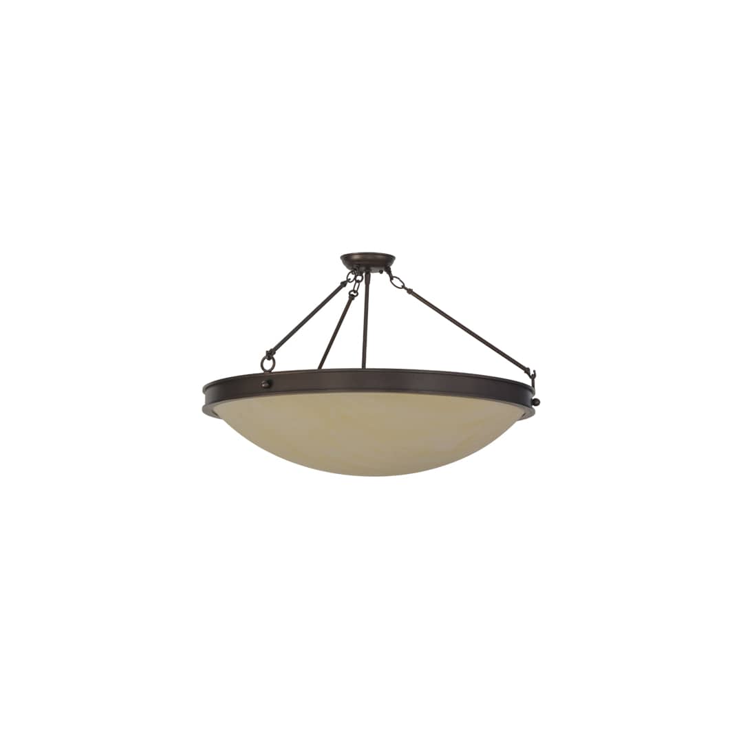 Dionne 3 Light 30" Wide Semi-Flush Bowl Ceiling Fixture - Mahogany Bronze Finish