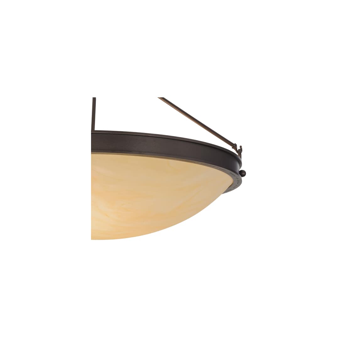 Dionne 3 Light 30" Wide Semi-Flush Bowl Ceiling Fixture - Mahogany Bronze Finish