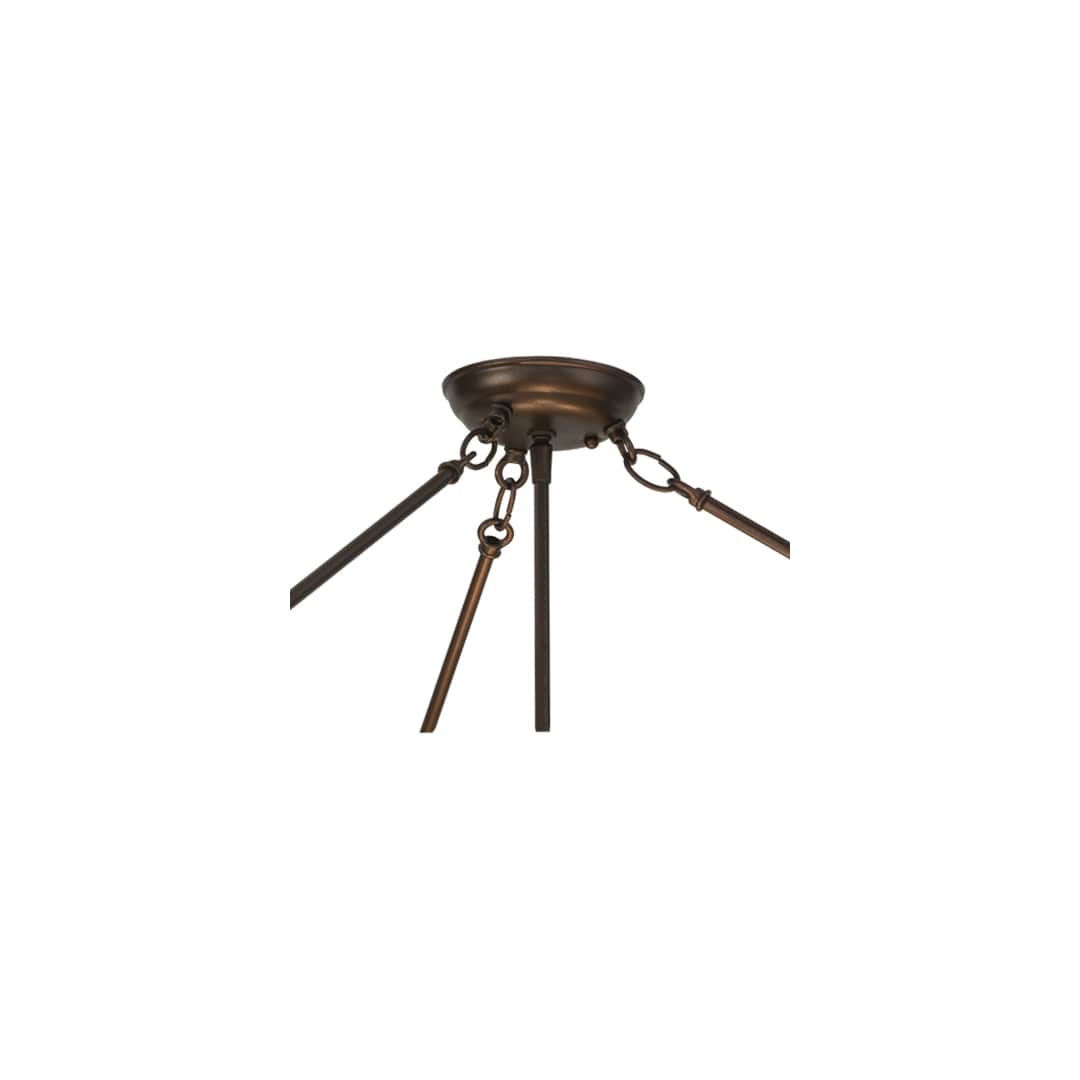 Dionne 3 Light 30" Wide Semi-Flush Bowl Ceiling Fixture - Mahogany Bronze Finish
