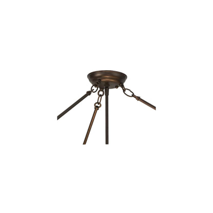 Dionne 3 Light 30" Wide Semi-Flush Bowl Ceiling Fixture - Mahogany Bronze Finish