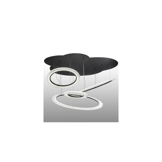 Anillo Tilt 84" Wide Abstract Multi Light Pendant