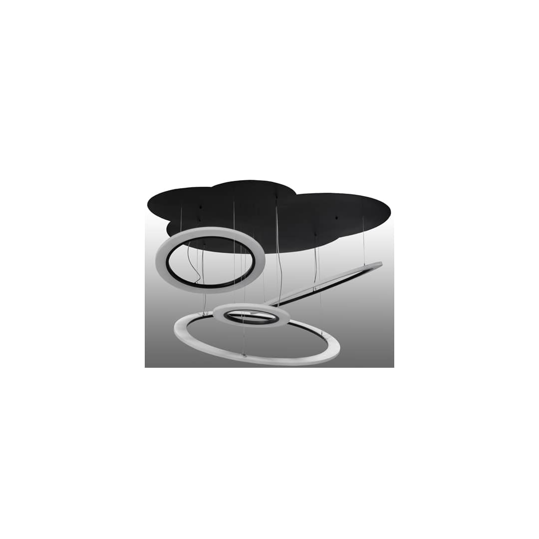 Anillo Tilt 84" Wide Abstract Multi Light Pendant