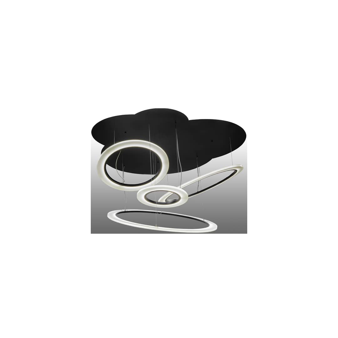 Anillo Tilt 84" Wide Abstract Multi Light Pendant