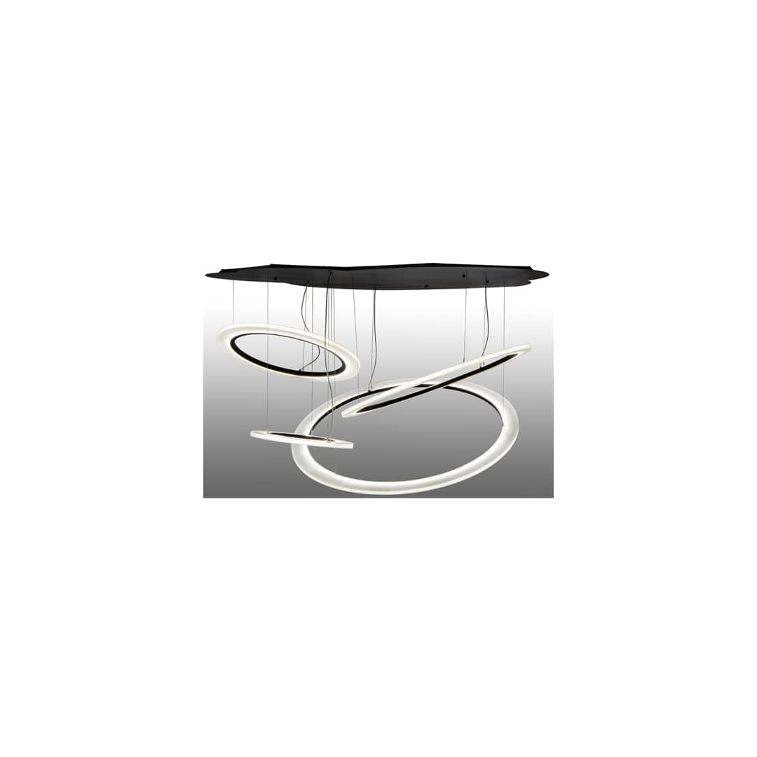 Anillo Tilt 84" Wide Abstract Multi Light Pendant