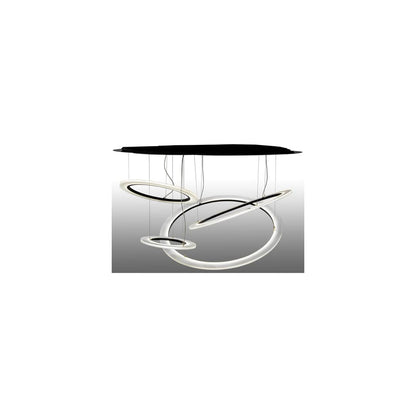 Anillo Tilt 84" Wide Abstract Multi Light Pendant
