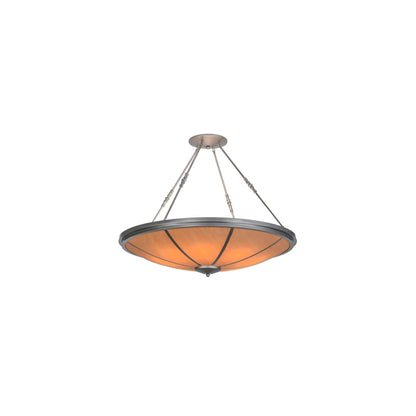 Commerce 8 Light 48" Wide Semi-Flush Bowl Ceiling Fixture - Nickel Finish