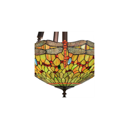 Tiffany Hanginghead Dragonfly 5 Light 22" Wide Pendant
