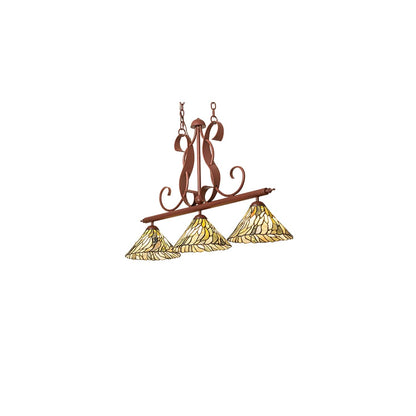 Jadestone 3 Light 12" Wide Linear Pendant