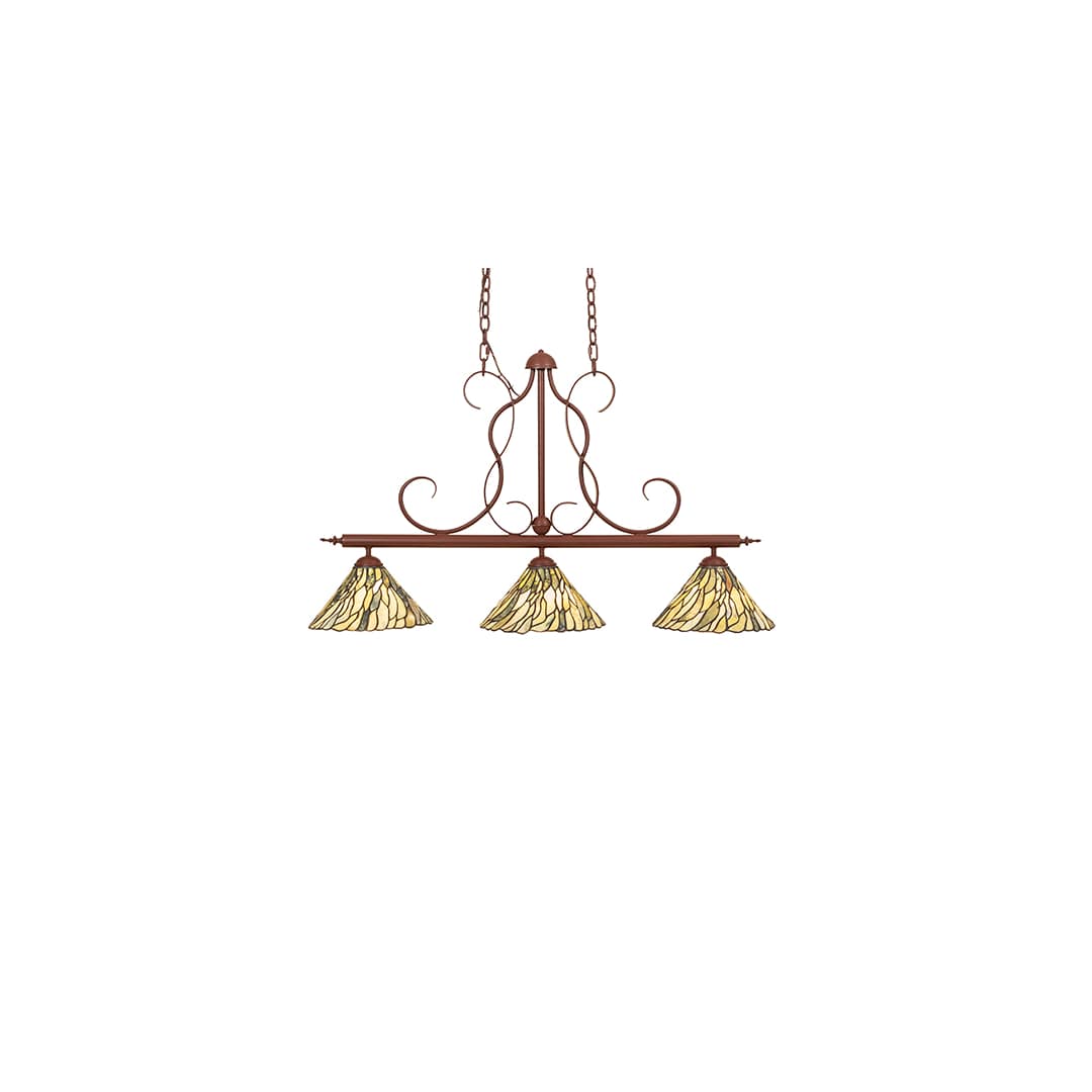 Jadestone 3 Light 12" Wide Linear Pendant