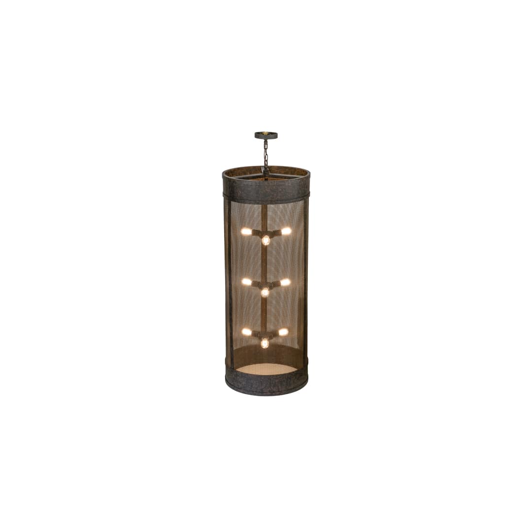 Cilindro 9 Light 24" Wide Cage Pendant