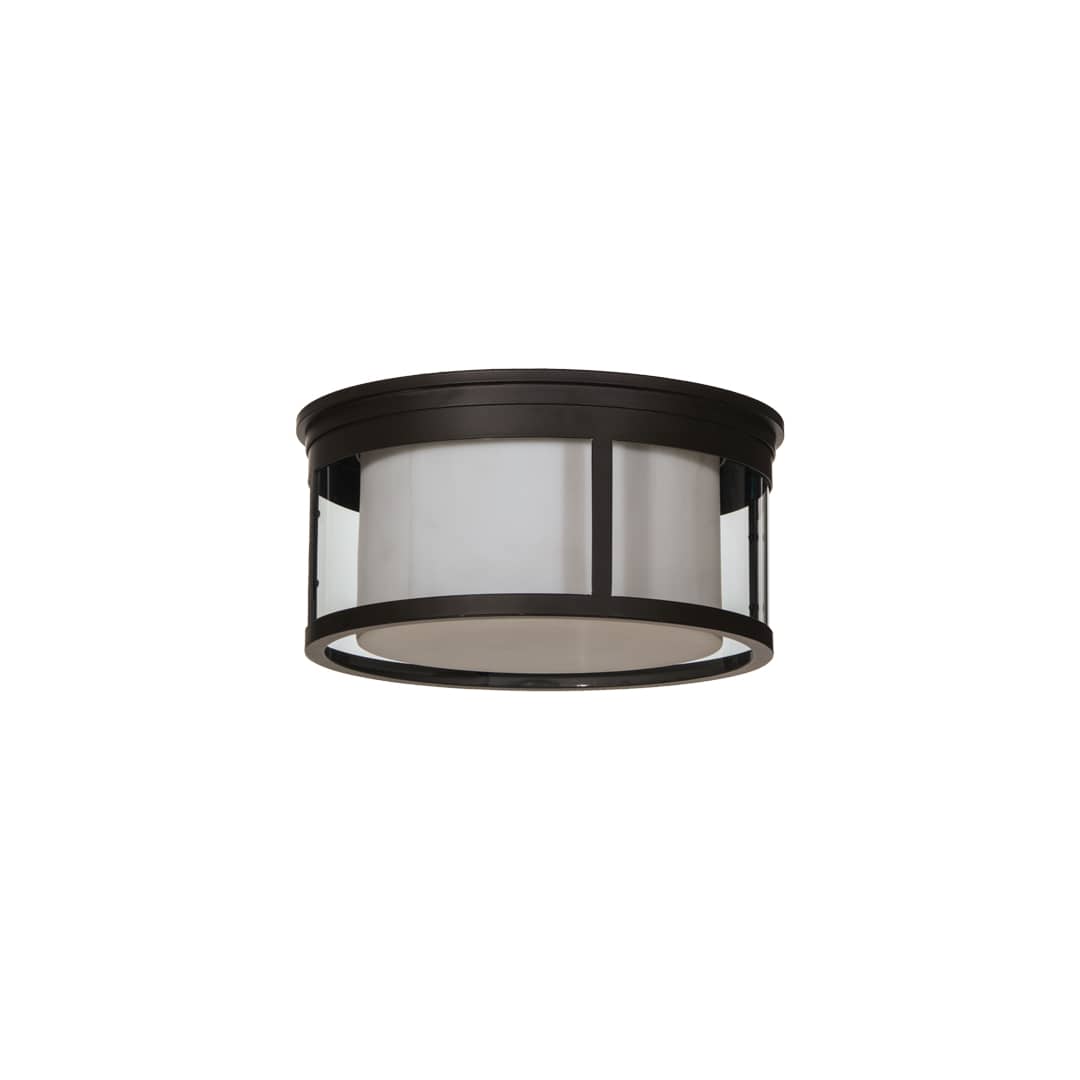 Cilindro Campbell 3 Light 19" Wide Flush Mount Drum Ceiling Fixture - Oil Rubbed Bronze Finish