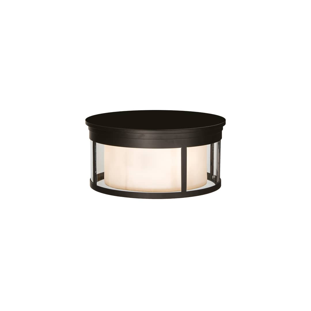 Cilindro Campbell 3 Light 19" Wide Flush Mount Drum Ceiling Fixture - Oil Rubbed Bronze Finish