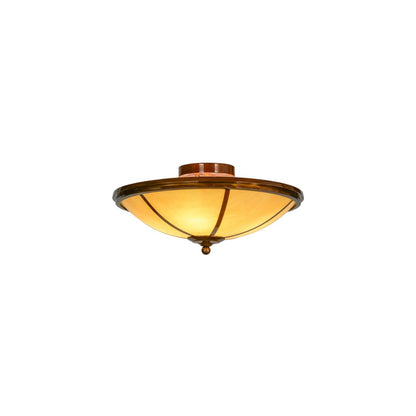 Commerce 4 Light 20" Wide Semi-Flush Bowl Ceiling Fixture - Transparent Copper Finish