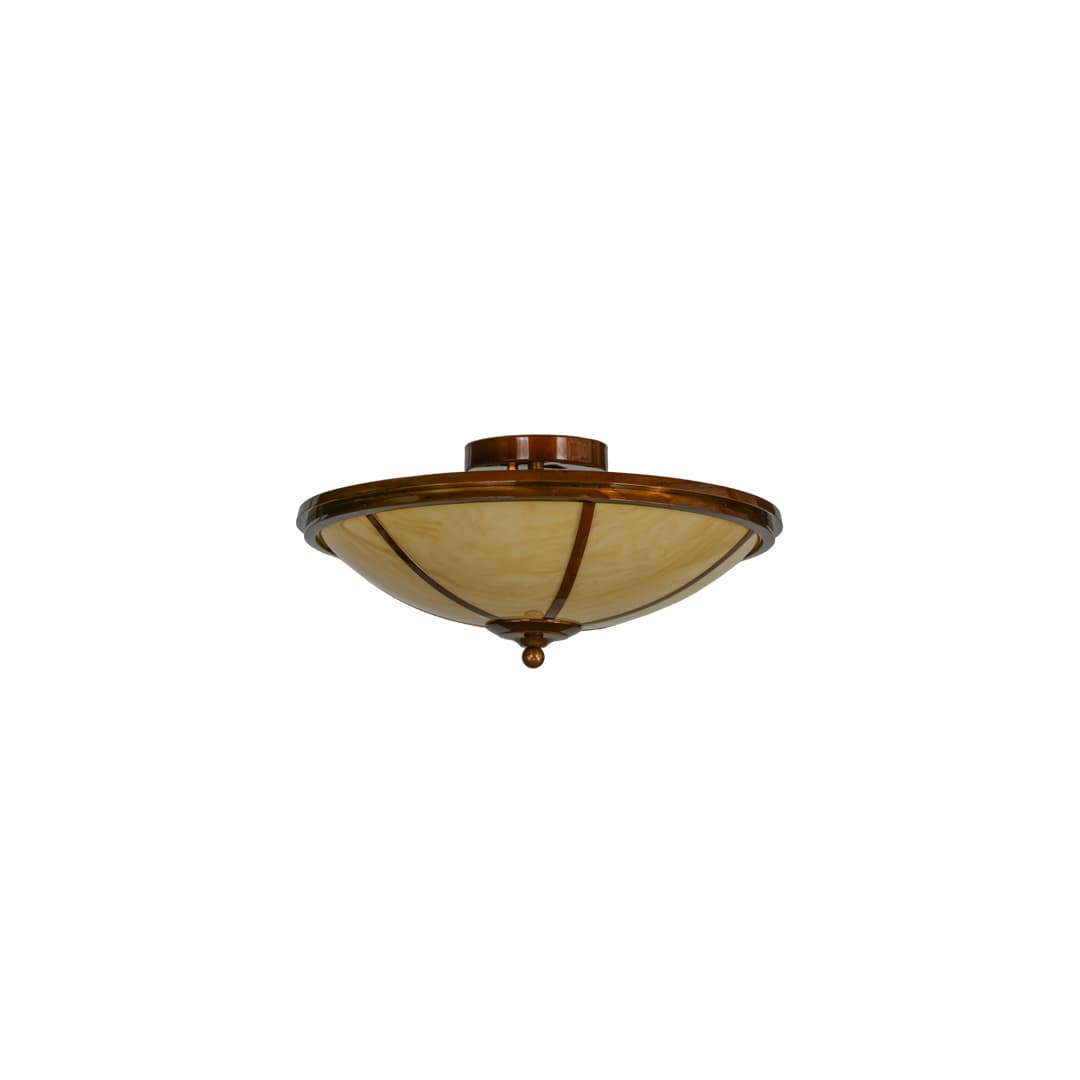 Commerce 4 Light 20" Wide Semi-Flush Bowl Ceiling Fixture - Transparent Copper Finish