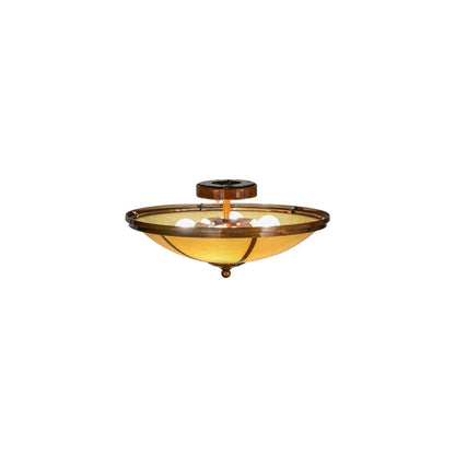 Commerce 4 Light 20" Wide Semi-Flush Bowl Ceiling Fixture - Transparent Copper Finish