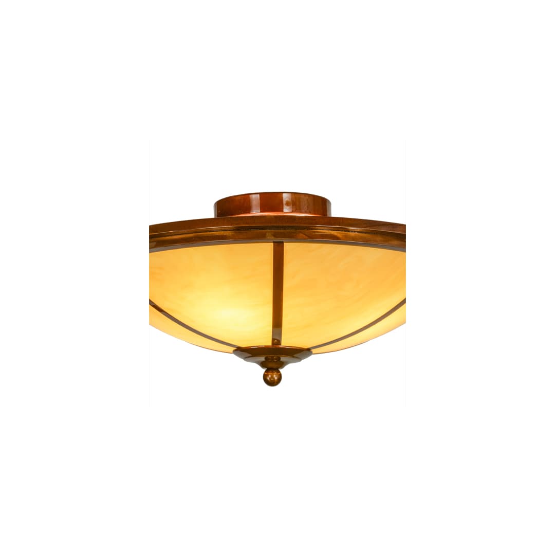Commerce 4 Light 20" Wide Semi-Flush Bowl Ceiling Fixture - Transparent Copper Finish