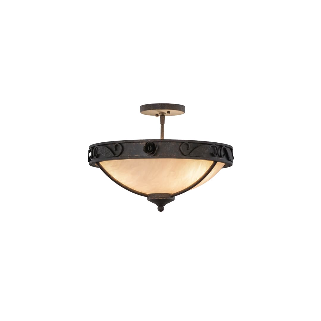 Arabesque 3 Light 17" Wide Semi-Flush Bowl Ceiling Fixture