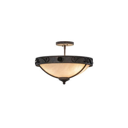 Arabesque 3 Light 17" Wide Semi-Flush Bowl Ceiling Fixture