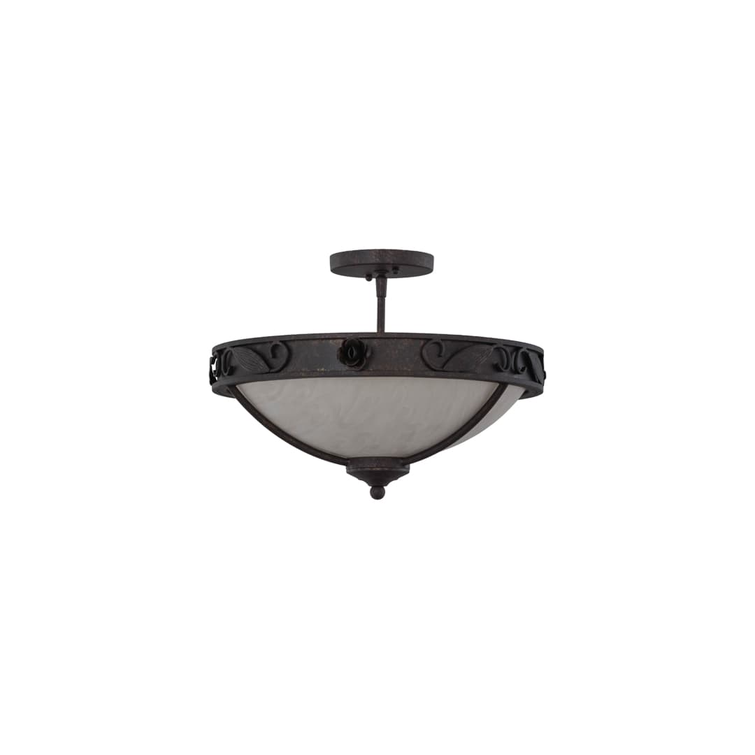 Arabesque 3 Light 17" Wide Semi-Flush Bowl Ceiling Fixture