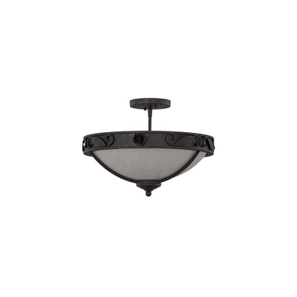 Arabesque 3 Light 17" Wide Semi-Flush Bowl Ceiling Fixture