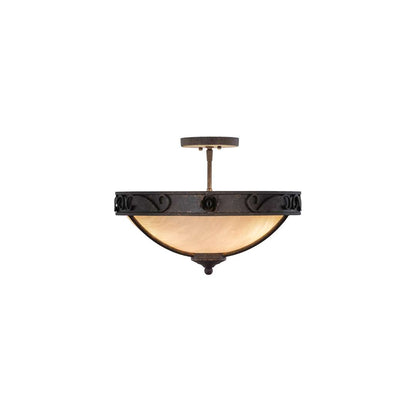 Arabesque 3 Light 17" Wide Semi-Flush Bowl Ceiling Fixture