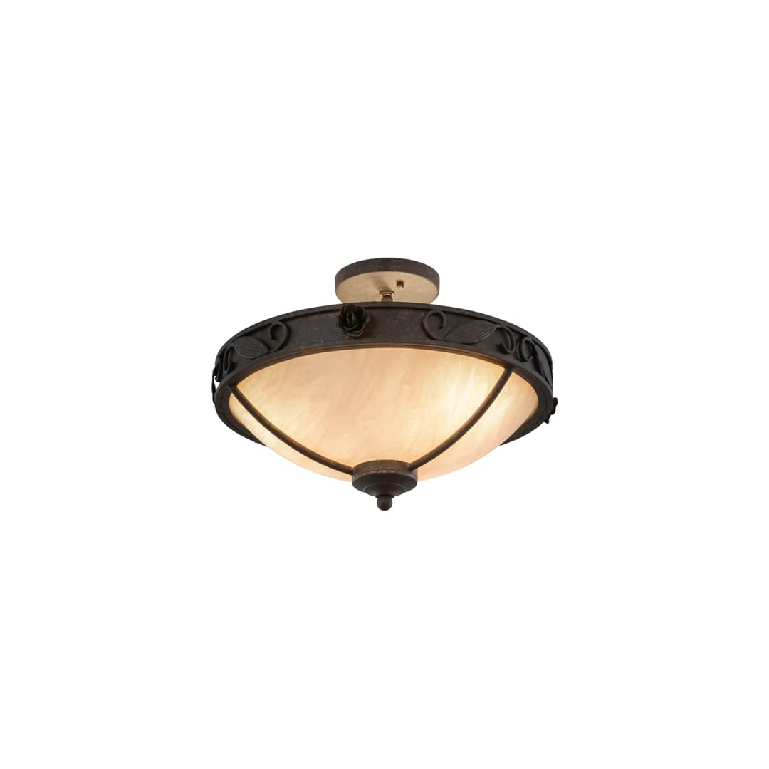 Arabesque 3 Light 17" Wide Semi-Flush Bowl Ceiling Fixture