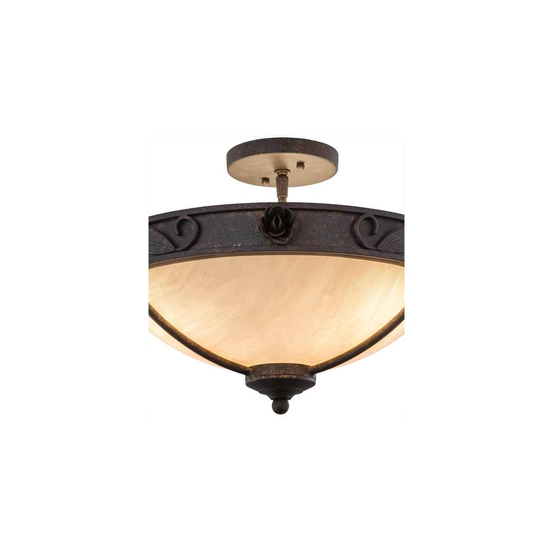 Arabesque 3 Light 17" Wide Semi-Flush Bowl Ceiling Fixture