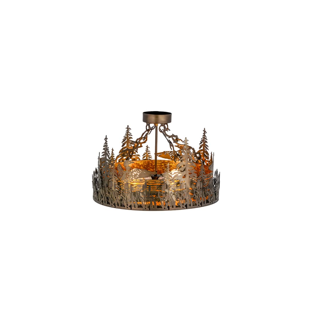 Loon 4 Light 22" Wide Semi-Flush Drum Ceiling Fixture