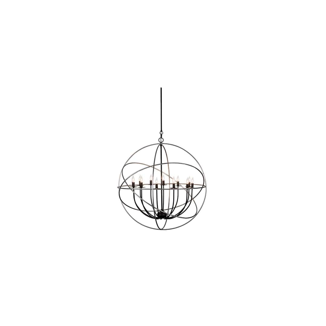 Atom Enerjisi 12 Light 36" Wide Taper Candle Globe Chandelier