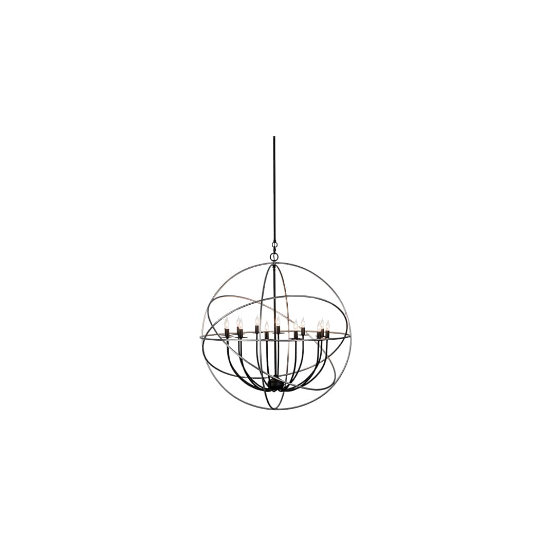 Atom Enerjisi 12 Light 36" Wide Taper Candle Globe Chandelier