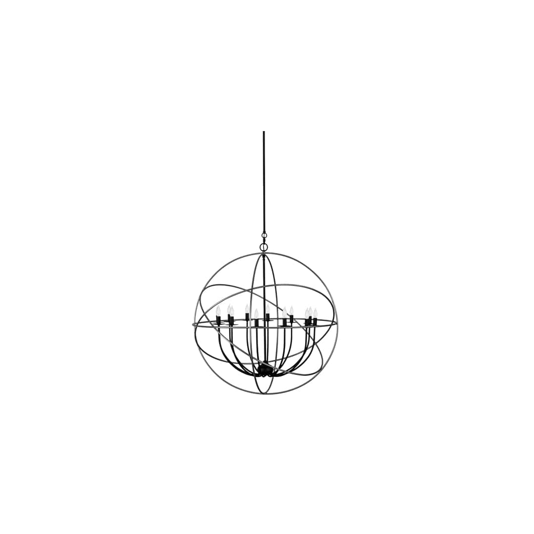 Atom Enerjisi 12 Light 36" Wide Taper Candle Globe Chandelier
