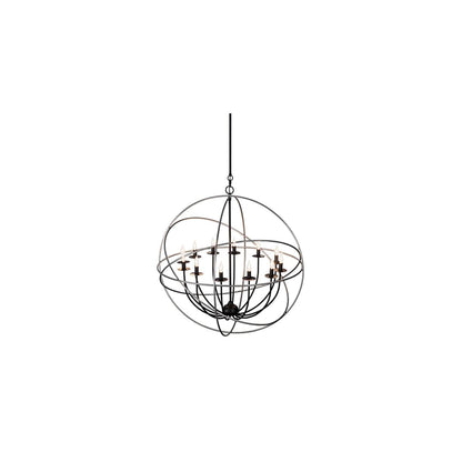 Atom Enerjisi 12 Light 36" Wide Taper Candle Globe Chandelier