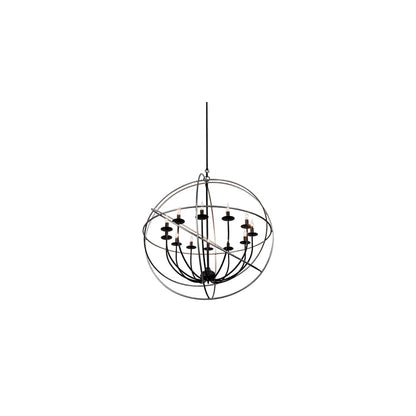 Atom Enerjisi 12 Light 36" Wide Taper Candle Globe Chandelier
