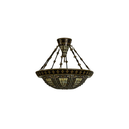 Fleur-de-lis 4 Light 29" Wide Semi-Flush Bowl Ceiling Fixture